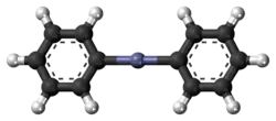 Ball-and-stick model of the diphenylzinc monomer molecule