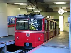 Railcar Bhe 1/2 1 (SLM) in the lower terminus