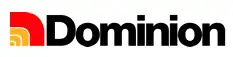 Dominion logo formerly used in Newfoundland and Labrador, consisting of the Loblaws "L" logo rotated 180 degrees and the word "Dominion" in sans-serif Loblaws-style type
