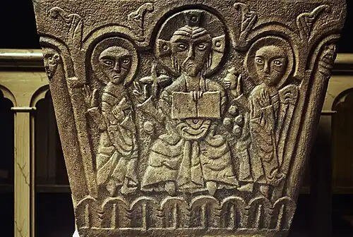 The Romanesque baptismal font