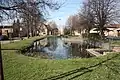 Village pond in the centre of Döblitz