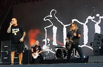 Down at Hellfest 2022. L–R: Phil Anselmo, Pat Bruders, Pepper Keenan