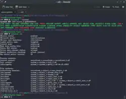 Dracula being used on Konsole