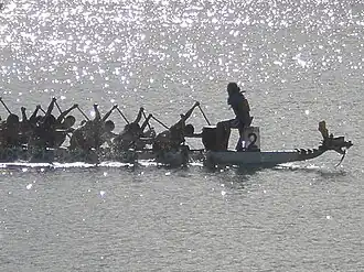 A dragon boat racing in San Francisco, 2008