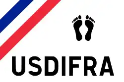 Flag of the USDIFRA using pied-noir symbolism