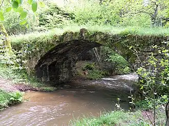 The Romanesque bridge in Droiturier