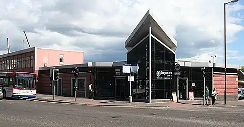 Seagate bus station building pictured from across the street