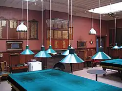 Dunedin Club, interior, billiard room