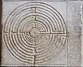 Labyrinth on the portico of the cathedral