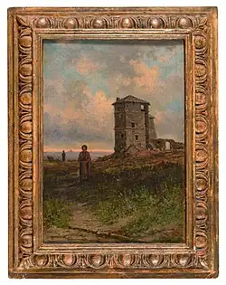VEDUTA DI ROMA CON PREGHIERA DELLA SERA - 1889