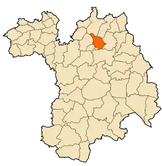 Location of Aïn El Kebira within Sétif Province