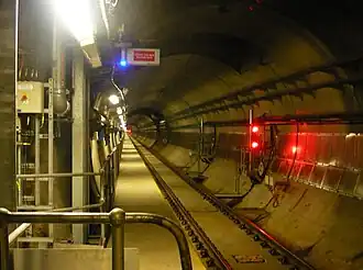 A circular railway tunnel