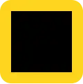 Solid black square on a yellow background