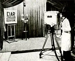 An early EIAR television studio in 1939.