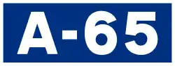 Autovía A-65.svg