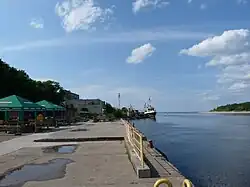 Pier in the mouth of Narva River