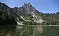 The southeast subsidiary subpeak (5,831 ft) of Merchant Peak from Eagle Lake.