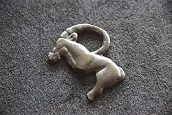 Bronze goat ornament, 700–300 BCE, Uvs Province, National Museum of Mongolia