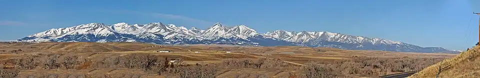 East face of the Crazy Mountains in the northern Rocky Mountains of Montana (2015)