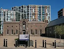 East façade Academy and section of Fireworks Factory