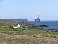 Easter Quarff and the oil rig GSF Arctic IV