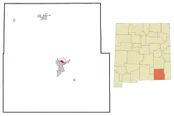 Location of La Huerta, New Mexico