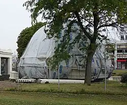 The dome on the ground, in a cover