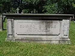 Inscription reads: "In memory of / Edward G Faile / Died April 29, 1864 / In the 66th year of his age"