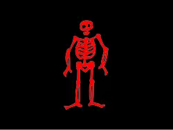 Interpretation of Edward Low's second flag, described as “a black Flag, with the Figure of Death in Red”[25]