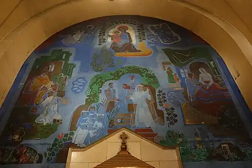 Mural in the wedding chapel by Alfred Tondu (1903-1980)