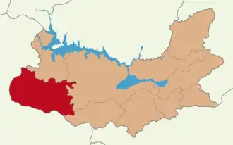 Map showing Baskil District in Elazığ Province