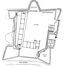 Elizabeth Fort – Map – 1866