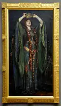 Painting at Tate Britain, including heavy gold frame with Celtic motifs