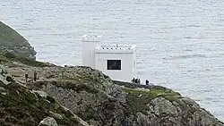 A close up of the upper RSPB viewing floor in the tower