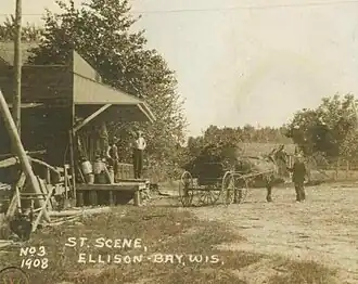 1908 postcard depicting Ellison Bay