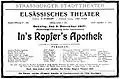 Poster for a 1907 performance of a Stoskopf play
