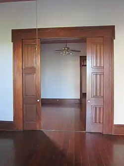 Pocket doors in the Emmett Hardy House, New Orleans