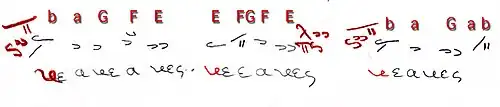 You do the same way in echos devteros. If you descend 4 steps [b—a—G—F—EE] to find its plagios, i.e. πλ β', thus [E—F—G—F—EE].