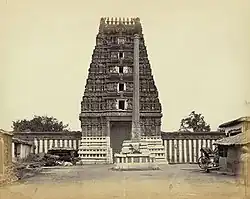 Entrance gopura or gateway of the Ulsoor temple in Bangalore (c.1868), by Henry Dixon, from the Archaeological Survey of India Collections[6]