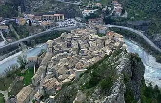 A view from the citadel, overlooking Entrevaux