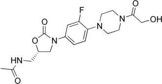 Skeletal formula of eperezolid