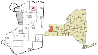 Location in Erie County and the state of New York