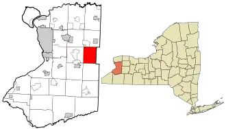 Location in Erie County and the state of New York.