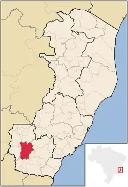 Location in Espírito Santo state