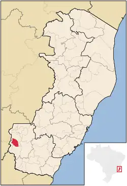 Location in Espírito Santo state