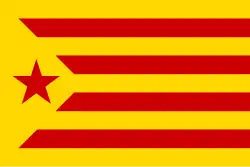 Catalan socialist independentist red estelada