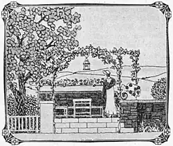 Garden wall with the terrace in Idun, 1907