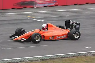 Gregor Foitek's 1989 Eurobrun being demonstrated at historic event at Hockenheim