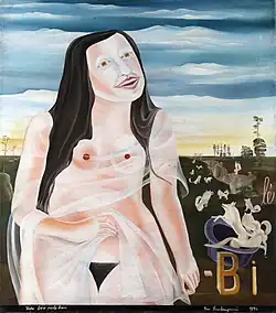 Votre frere parle bien, 1974, oil 85x75 cm