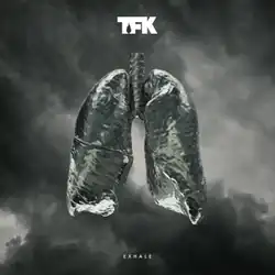 The cover art depicts a metal cast pair of lungs on a background of dark storm clouds. The TFK logo is at the top, and the album title is at the bottom in small print, being stylized in all caps.